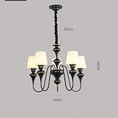 abordables Lustres-Lustre LED blanc chaud 5/6/8 lumières 5 W style bougie rustique rétro e14/e12 pendentif lanterne design métal verre encastré lustre éclairage pour couloir escalier cuisine 110-240 V
