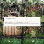 abordables paysage tapisserie-Saint Valentin grande tapisserie murale art décor couverture rideau pique-nique nappe suspendue maison chambre salon dortoir décoration nature paysage jardin allée plante floral fleur