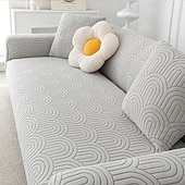 economico Copridivano-fodera per divano elastica in velluto jacquard copertura universale all-inclusive quattro stagioni pigro cuscino per divano anti-graffio in un unico pezzo estensibile durevole facile da installare e