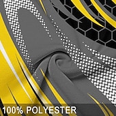 economico Polo da golf da uomo-Per uomo A righe Polo Sportivi Maglia da golf Manica Corta Magliette polo Camicie con Colletto Casual Abbigliamento sportivo Abbigliamento da vacanza Bottoni Stampa 3D Primavera &amp; Estate Giallo Verde
