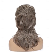 cheap Historical Wigs-80s Mullet Wig for Women Fluffy and Layered Hairpiece for Perfect for Costume Parties and Cosplay Carnival Wigs