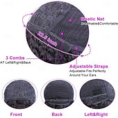 cheap Human Hair Capless Wigs-Human Hair Wig Short Medium Length kinky Straight Yaki Straight Side Part With Bangs Black Natural Color Natural Black Women Adjustable Thick Machine Made Capless Brazilian Hair All Natural Black #1B
