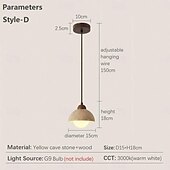 cheap Island Lights-LED Pendant Light Warm White  1-Light Nordic Vintage Stone Hanging Light Restaurant Bar Chandelier Single Head Hanging Lamp for Corridor Aisle Lighting Fixtures 85-265V