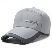 preiswerte Baseballkappe für Herren-Herren Cap Basecap Sonnenhut Kappe Schwarz Rote Polyester Patchwork Modisch Brautkleider schlicht Strasse Täglich Farbblock Buchstabe Einstellbar Sonnenschutz Atmungsaktiv