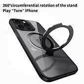お買い得  iPhone用ケース-電話 ケース 用途 iPhone 16 iPhone 15 プロマックスプラス iPhone 14 13 12 Pro Max Plus バックカバー スタンド付き クリア 耐衝撃 TPU メタル