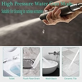 economico Gadget bagno-set soffione doccia portatile ad alta pressione - include tubo flessibile e supporto - soffione doccia a risparmio idrico per uso domestico - perfetto per rinnovare il bagno