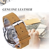 abordables Montres mécaniques-Montre mécanique FORSINING pour homme mode décontractée automatique à remontage automatique phase de lune lumineuse étanche en acier