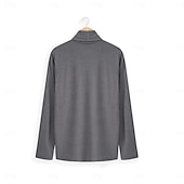 abordables camisetas basicas-Hombre Camiseta superior Camisa de manga larga Jersey de cuello alto simulado Manga Larga Cuello Alto Cuello de pila Invierno Primavera &amp; Otoño Color sólido Diario Casual Estilo callejero Cuello Alto