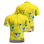  Homens Camisa para Ciclismo Gráfico Manga Curta Moto Camiseta Camisa / Roupas Para Esporte com 3 bolsos traseiros Ciclismo de Montanha Secagem Rápida Design Anatômico Capilaridade Respirável Esportes