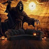 tanie Dekoracja Halloween-dekoracje halloween dziewczyna duch wiszący gobelin sztuka ścienna duży gobelin dekoracja ścienna tło zdjęcia koc zasłona dom sypialnia salon
