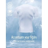 Недорогие Футболки и майки для бега-Муж. Компрессионная футболка Спортивная рубашка Фитнес-рубашка С короткими рукавами Футболка Футболка Повседневные Одежда для спорта и отдыха Лето Пауки