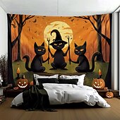 olcso halloween faliszőnyegek-macskák függő gobelin parasztház sütőtök fal művészet nagy kárpit falfestmény dekoráció fénykép háttér takaró függöny otthon hálószoba nappali