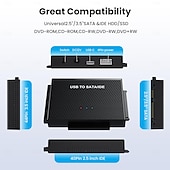 economico Computer e tablet-adattatore per disco rigido usb 3.0 a sata ide lettore di dischi rigidi esterni usb tipo-c kit di cavi convertitore di recupero dati ultra per unità ottica hdd ssd universale