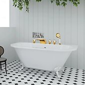 cheap Bathroom Sink Faucets-Bathroom Sink Faucet - Widespread Electroplated Widespread Two Handles Two HolesBath Taps
