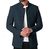 preiswerte Lässige Jacken-Unisex Leichte Jacke Freizeitjacke Chore-Jacke Casual Langlebig Tasche Frühling &amp; Herbst Solide / einfarbig Athleisure Stehkragen Standard Schwarz Weiß Wein Dunkelblau Jacken