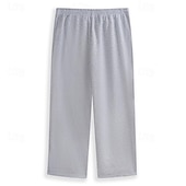 cheap Sweatpants-Men&#039;s Fleece Pants Sweatpants Joggers Trousers Straight Leg Sweatpants Pocket Plain Comfort Breathable Outdoor Daily Going out Fashion Streetwear Black Wine
