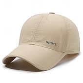 preiswerte Baseballkappe für Herren-Herren Cap Basecap Sonnenhut Kappe Schwarz Weiß Polyester Modisch Brautkleider schlicht Strasse Täglich Buchstabe Einstellbar Sonnenschutz Atmungsaktiv
