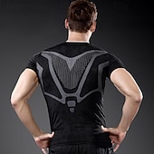 abordables Camisetas y Tops de Correr-Hombre Bloque de color Camiseta Compresión Camisa atlética Camisa de gimnasia Camisa de fitness Verano Manga Corta Casual Ropa Deportiva Secado rápido Suave Transpirable Entrenamiento de gimnasio