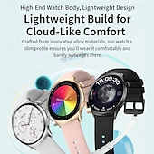preiswerte Intelligente Armbänder-696 i101 Smartwatch 1.43 Zoll Smart-Armband Bluetooth Anruferinnerung Schlaf-Tracker Herzschlagmonitor Kompatibel mit Android iOS Damen Freisprechanlage Nachrichterinnerung IP 67 45mm Uhrengehäuse