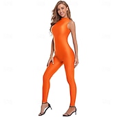olcso Matt-Zentai öltöny Szerepjáték Jelmezek Bőrruházat Nindzsa Farsangi jelmez Overall Királyok napja Női Akrobatatrikó Szexi jelmez Tömör szín Spandex Lycra Ruha mert Mindszentek napja Farsang Álarcos