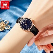 baratos Relógios Quartz-OLEVS Feminino Relógios de Quartzo Moda Relógio Casual Relógio de Pulso IMPERMEÁVEL Decoração Couro Assista