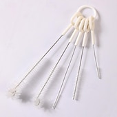 cheap Storage &amp; Organization-5pcs/set Suction Pipe Brush Cup Scrubbing Tool - Small Cleaning Brushes for Teapot Spouts, Milk Bottles