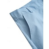cheap Holiday-Men&#039;s Linen Pants Trousers Summer Pants Beach Pants Front Pocket Straight Leg Plain Comfort Breathable Business Casual Daily Fashion Basic Black White