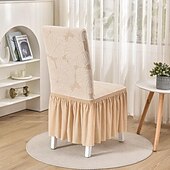 billiga Fåtöljskydd och armlöst stoltäckning-stolsöverdrag med kjolfåll elegant och snygg design mjukt och slitstarkt tyg perfekt för matsal eller speciella tillfällen ger fullt stolskydd lätt att installera och maskintvättbar