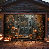 olcso Garázs- és ajtózászlók-Ajtódekorációk Kültéri Garázskapuszalag Tökmező Banner Ijesztő Erdő Nagy Háttérdíszítés Ünnepi Kültéri Garázskapus Haza Fali Díszek