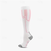 abordables Calcetines de running-Calcetines de compresión Calcetines Deportivos Calcetines para correr 1 Par Bloque de Color Hombre Calcetines de tubo A prueba de resbalones Transpirable Reductor del Sudor Cómodo Entrenamiento de