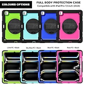cheap iPad case-Tablet Case Cover For Apple iPad Air 11&quot;(2024) iPad Air 13&quot;(2024) iPad Pro 11&quot;(2024) iPad Pro 13&quot;(2024) Portable Handle Pencil Holder Armor PC Silicone