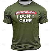 abordables T-shirts amusants pour hommes-T-shirt graphique pour homme &#039;Actualités de dernière minute je m&#039;en fiche&#039; T-shirt d&#039;attitude sarcastique à manches courtes