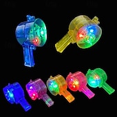 cheap Novelties-LED Light up Whistle Glow Whistles Flashing Noisemaker Whistles Lanyard Necklace Glow in the Dark Wedding Birthday Party