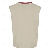 preiswerte Halloween T-Shirts-Blutflecken Modisch Täglich Herren 3D-Druck T Shirt Party Strasse T-Shirt Khaki Ärmellos Rundhalsausschnitt Hemd Sommer Frühling Bekleidung S M L XL XXL XXXL