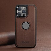 お買い得  iPhone用ケース-電話 ケース 用途 iPhone 16 iPhone 15 プロマックスプラス iPhone 14 13 12 Pro Max Plus バックカバー ワイヤレス充電をサポート 耐衝撃 レトロ風 TPU PUレザー