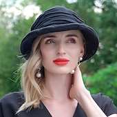 economico Cappelli per feste-cappelli cappello a secchiello in cotone cappello floscio cappello da sole casual vacanza semplice classico con copricapo con giunture di colore puro