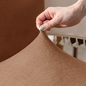 abordables Funda de sofá-Funda de sofá antideslizante, protector de sofá elástico todo incluido de felpa gruesa para otoño e invierno, asiento individual de café