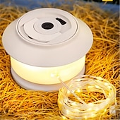 abordables Guirlandes lumineuses USB-Guirlande lumineuse led enroulable de 20m, éclairage de camping avec guirlande lumineuse rétractable, atmosphère festive, éclairage de tente de fête, courant
