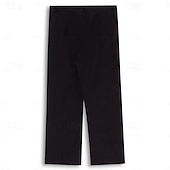 cheap Holiday-Men&#039;s Trousers Summer Pants Beach Pants Drawstring Pleats Straight Leg Plain Comfort Breathable Wedding Casual Daily Fashion Classic Style Black White