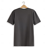 billiga Herrarnas Elite T-shirts och linnen-Herr Grafisk T-shirt T-tröja Kortärmad T-shirt Rund hals Skjorta Mode Utomhus Ledigt Gata Ledigt Dagligen Mörkgrå Vår &amp; sommar Kläder S M L XL XXL