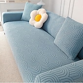 economico Copridivano-fodera per divano elastica in velluto jacquard copertura universale all-inclusive quattro stagioni pigro cuscino per divano anti-graffio in un unico pezzo estensibile durevole facile da installare e