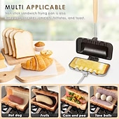 cheap Kitchen Utensils &amp; Gadgets-Double-sided Sandwich Baking Pan Baking Pan Outdoor Double Sided Frying Pan Sandwich Double Sided Nonstick Frying Pan With Removable Handle Aluminum Flip Top Pan