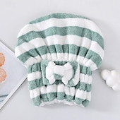 levne Koupelnové pomůcky-super savý zábal ručníkem na mokré vlasy - rychleschnoucí, proti krepatění, měkký korálový samet, snižuje poškození fénem, vhodný pro všechny typy vlasů, víceúčelové použití