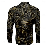 abordables Camisa de Satén para Hombre-Hombre Camisa Camisa de raso Camisa para Vestido Abotonar la camisa A Rayas Negro Amarillo Rojo Azul Piscina Manga Larga Cuello Vuelto Verano Primavera Ropa Abotonar