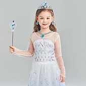 levne Dívčí kostýmy-Ledové království Pohádka Princeznovské Elsa Květinové šaty Téma Party Kostým Tylové šaty Sladká Lolita Filmové kostýmy for Dívčí Děti Karneval Večírek