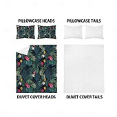 economico Set copripiumino-copripiumino con piante tropicali - include copripiumino e federe - design botanico lussureggiante e vivace - tessuto morbido e confortevole - perfetto per aggiungere un tocco rinfrescante all&#039;arredamento della tua camera da letto