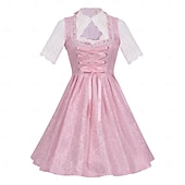 abordables Mujeres-Oktoberfest Vestidos Accesorios Falda acampanada bávaro Mucama Alemán Munich prados Mujer Paño de estilo tradicional Camisas Vestido Delantal