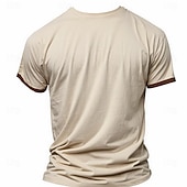 tanie Vintage i retro-Męskie Motosiklet Podkoszulek Koszula Henley Krótki rękaw Druk 3D Designerskie Retro / vintage Codzienny Ulica Lato Wiosna Niebieski Zielony Khaki Henley Koszulka Henley