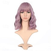 economico Parrucche da festa-parrucca bob a onda sciolta ondulata con parrucche per capelli ricci con botto d&#039;aria parrucche sintetiche per feste cosplay per donne