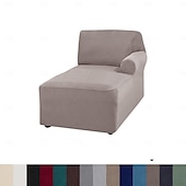 baratos Cobertura de Sofa-capa de chaise lounge capas de cadeira elásticas de luxo para sala de estar capa de chaise lounge com braço duplo capa de chaise lounge para quarto chaise tecido jacquard macio lavável à máquina